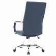 LeisureMod Sonora Modern High-Back Leather Conference Office Chair in Navy Blue