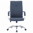 LeisureMod Sonora Modern High-Back Leather Conference Office Chair in Navy Blue