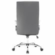 LeisureMod Sonora Modern High-Back Leather Conference Office Chair in Gray