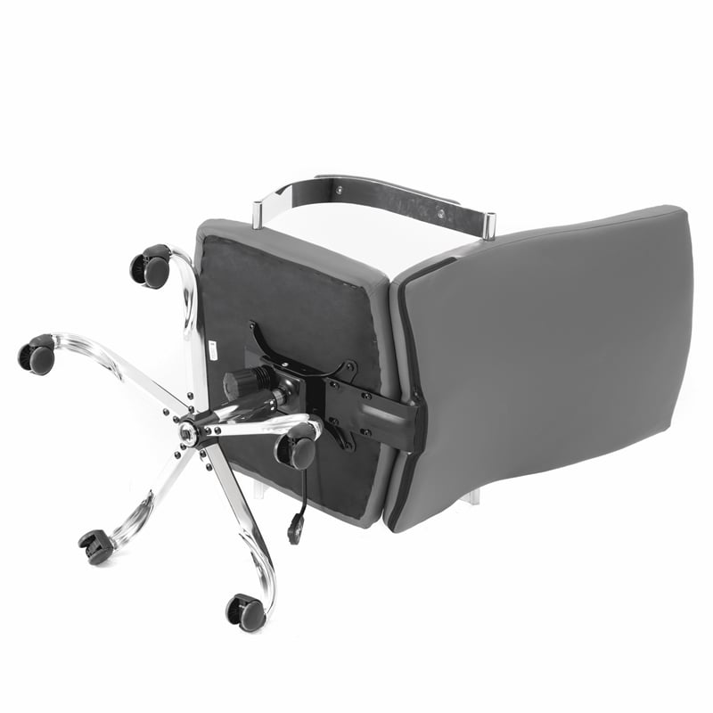 LeisureMod Sonora Modern High-Back Leather Conference Office Chair in Gray