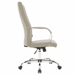 LeisureMod Sonora Modern High-Back Leather Conference Office Chair in Tan