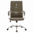LeisureMod Sonora Modern High-Back Leather Conference Office Chair Olive Green