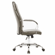 LeisureMod Sonora Modern High-Back Leather Conference Office Chair Olive Green