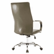 LeisureMod Sonora Modern High-Back Leather Conference Office Chair Olive Green