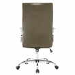 LeisureMod Sonora Modern High-Back Leather Conference Office Chair Olive Green