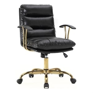 leisuremod regina modern padded leather executive office chair