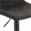 LeisureMod Tilbury Modern Adjustable Height & swivel Bar Stool in Charcoal Black