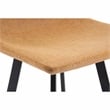 LeisureMod Elland Modern Upholstered Leather Bar Stool in Light Brown