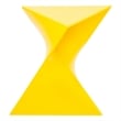 LeisureMod Randolph Modern Triangle End Table in Yellow