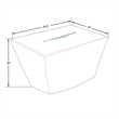 LeisureMod Chelsea Waterproof Fabric Rectangle Fire Pit Table Cover Brown