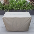 LeisureMod Chelsea Waterproof Fabric Rectangle Fire Pit Table Cover Brown