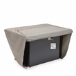 LeisureMod Chelsea Waterproof Fabric Rectangle Fire Pit Table Cover Brown