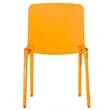 LeisureMod Murray Mid-Century Modern Dining Side Chair in Orange Set of 4