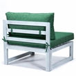 LeisureMod Chelsea 6-Piece Patio Sectional Weathered Grey Aluminum With Cushions