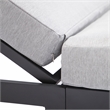 LeisureMod Chelsea Outdoor Chaise Lounge Chair With Light Grey Cushions Set of 2