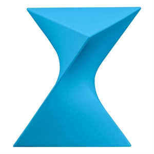 LeisureMod Randolph Modern Triangle End Table in Blue