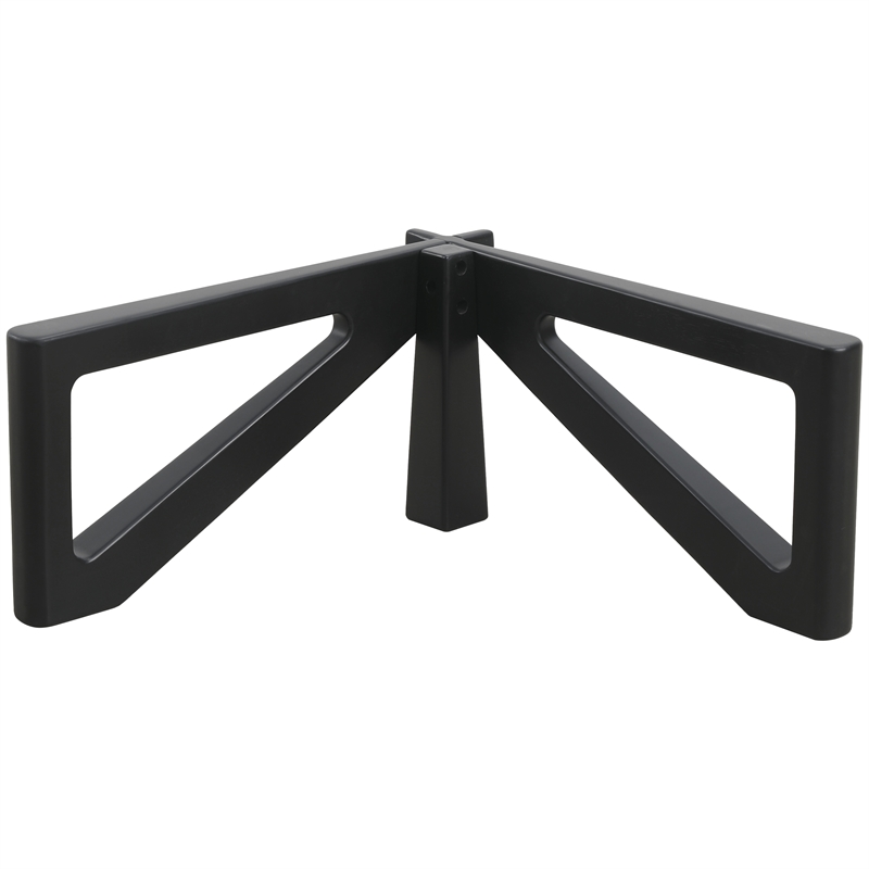LeisureMod Imperial Triangle Coffee Table Base in Black