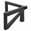 LeisureMod Imperial Triangle Coffee Table Base in Black