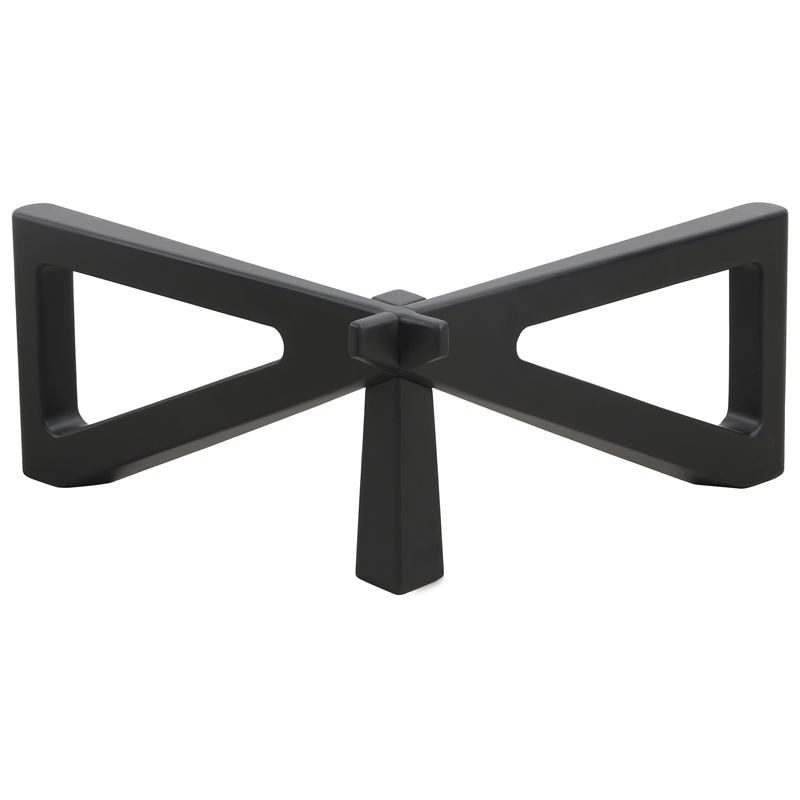 LeisureMod Imperial Triangle Coffee Table Base in Black