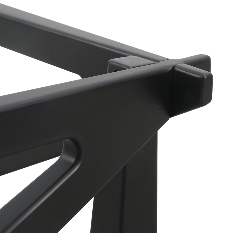 LeisureMod Imperial Triangle Coffee Table Base in Black