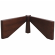 LeisureMod Imperial Triangle Coffee Table Base in Dark Walnut