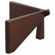LeisureMod Imperial Triangle Coffee Table Base in Dark Walnut