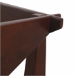 LeisureMod Imperial Triangle Coffee Table Base in Dark Walnut