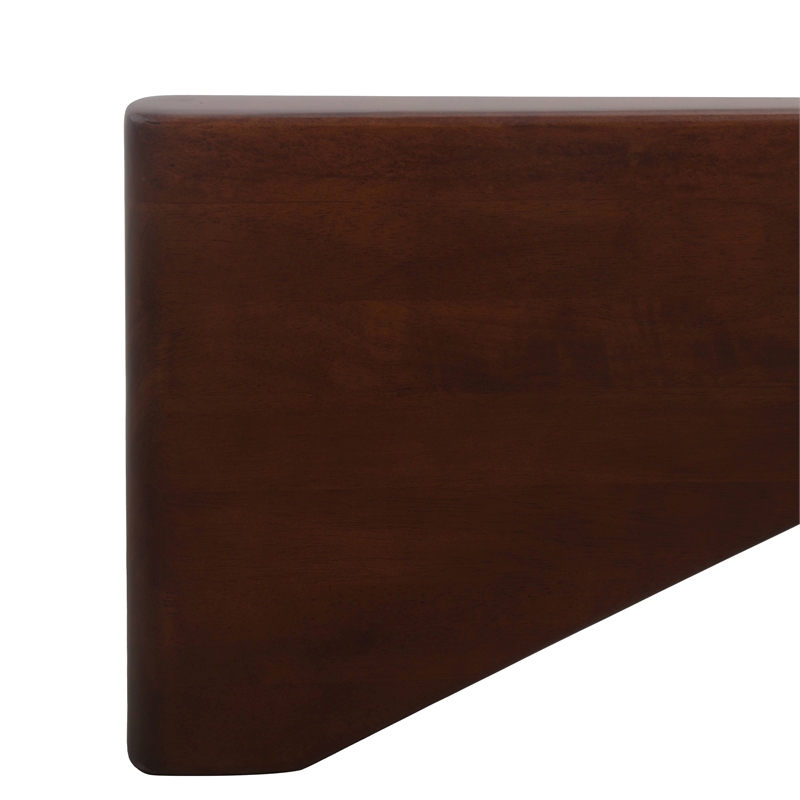 LeisureMod Imperial Triangle Coffee Table Base in Dark Walnut