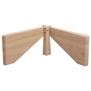 LeisureMod Imperial Triangle Coffee Table Base in Natural Wood