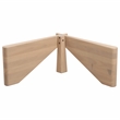 LeisureMod Imperial Triangle Coffee Table Base in Natural Wood