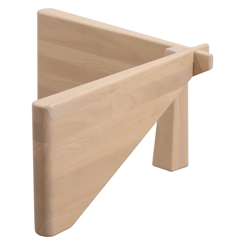 LeisureMod Imperial Triangle Coffee Table Base in Natural Wood
