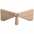 LeisureMod Imperial Triangle Coffee Table Base in Natural Wood