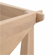 LeisureMod Imperial Triangle Coffee Table Base in Natural Wood