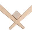 LeisureMod Imperial Triangle Coffee Table Base in Natural Wood