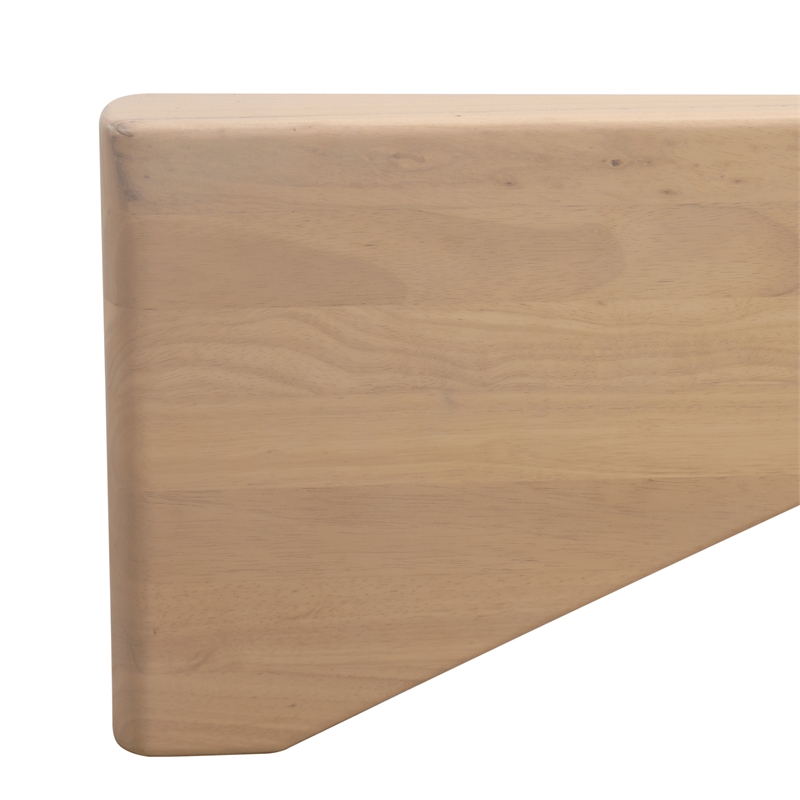 LeisureMod Imperial Triangle Coffee Table Base in Natural Wood