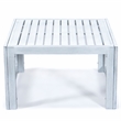LeisureMod Chelsea Patio Coffee Table With Weathered Grey Aluminum