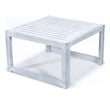 LeisureMod Chelsea Patio Coffee Table With Weathered Grey Aluminum