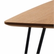 LeisureMod Elmwood Modern Wood Rectangle Coffee Table With Metal Legs in Natural