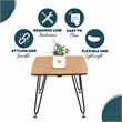 LeisureMod Elmwood Modern Wood Rectangle Coffee Table With Metal Legs in Natural