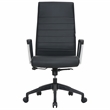 LeisureMod Hilton Modern High Back Leather Conference Office Chair in Black