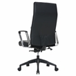 LeisureMod Hilton Modern High Back Leather Conference Office Chair in Black