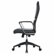 LeisureMod Hilton Modern High Back Leather Conference Office Chair in Black