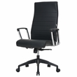 LeisureMod Hilton Modern High Back Leather Conference Office Chair in Black