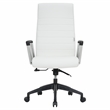 LeisureMod Hilton Modern High Back Leather Conference Office Chair in White