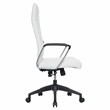 LeisureMod Hilton Modern High Back Leather Conference Office Chair in White