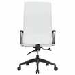 LeisureMod Hilton Modern High Back Leather Conference Office Chair in White