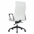 LeisureMod Hilton Modern High Back Leather Conference Office Chair in White