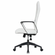 LeisureMod Hilton Modern High Back Leather Conference Office Chair in White