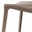 LeisureMod Cornelia Modern Plastic Dining Side Chair in Solid Taupe