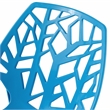 LeisureMod Cornelia Modern Plastic Dining Side Chair in Solid Blue